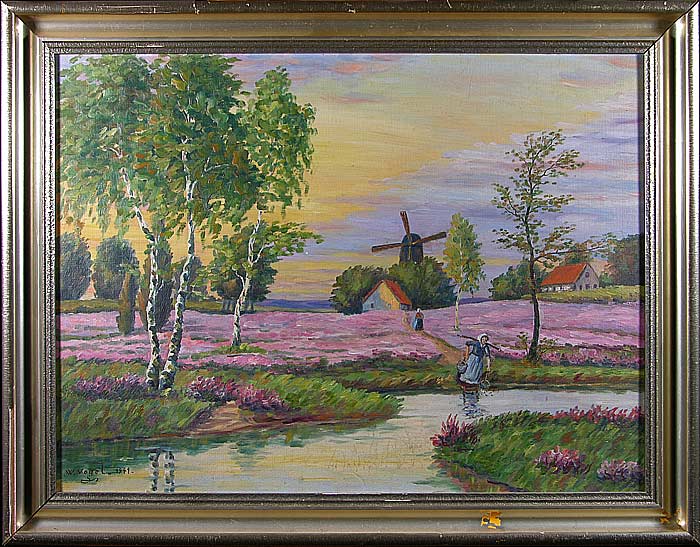 Ölgemälde Willi Vogel Norddeutsche Landschaft 1941